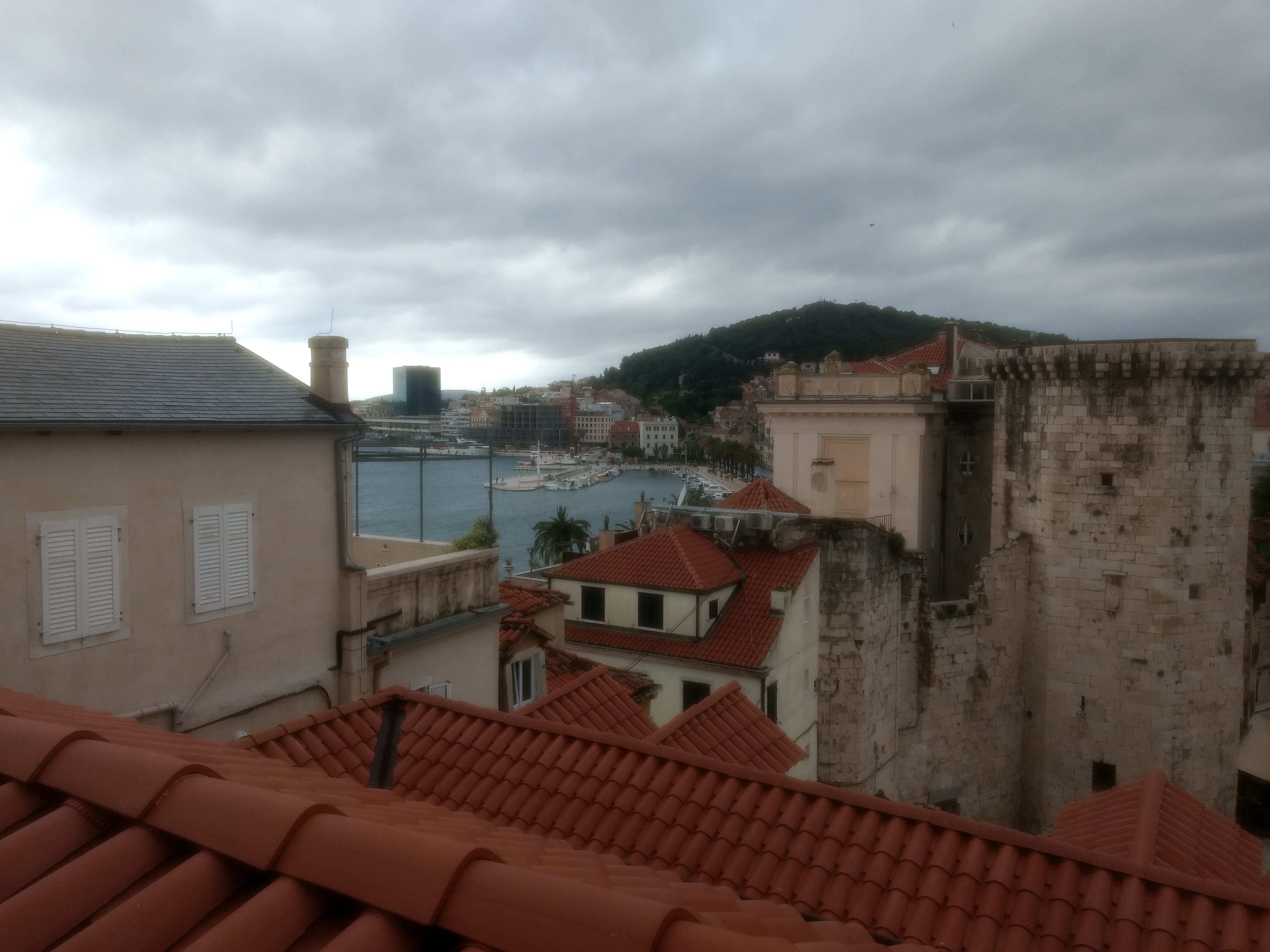 The views from hotel Plaza Marchi rooftop, Split, Croatia